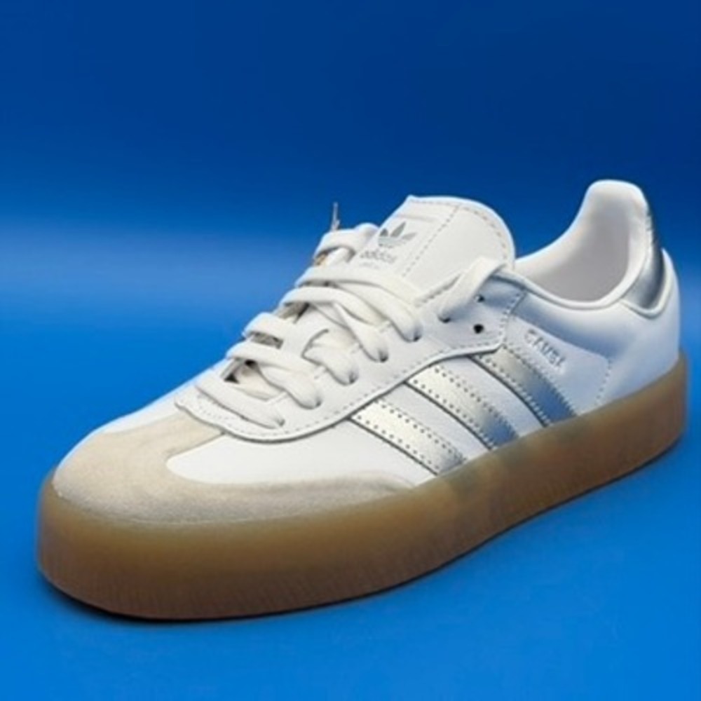 adidas Sambae W White Silver Metallic JQ8412‎ Size 7W